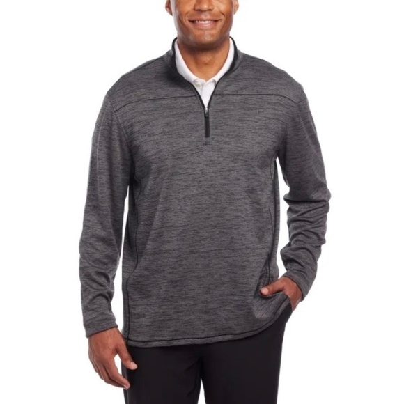 Pebble Beach Men's Quarter Zip Dry-Luxe Performance Pullover, Large, Gray, NWT - Picture 1 of 12